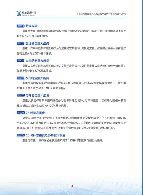 愛選科技 2020中國保險(xiǎn)行業(yè)重大疾病保險(xiǎn)產(chǎn)品病種研究報(bào)告